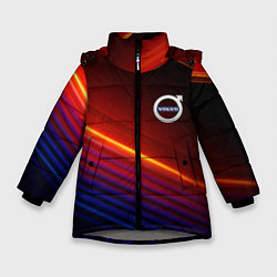 Куртка зимняя для девочки Volvo neon gradient auto, цвет: 3D-светло-серый