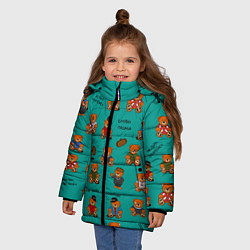 Куртка зимняя для девочки Слово пацана: мишки-персонажи, цвет: 3D-красный — фото 2
