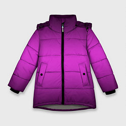 Куртка зимняя для девочки Сливовый градиент, цвет: 3D-светло-серый