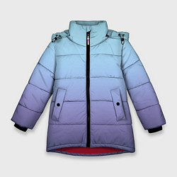 Куртка зимняя для девочки Градиент фиолетово голубой, цвет: 3D-красный