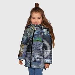 Куртка зимняя для девочки Черная пурга, цвет: 3D-красный — фото 2