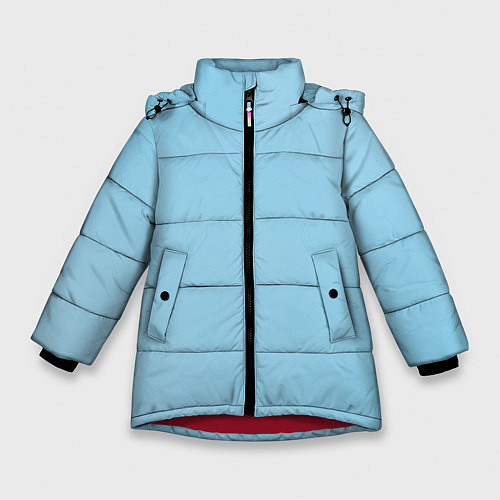Зимняя куртка для девочки Голубой градиент стиль мету ком / 3D-Красный – фото 1