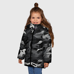 Куртка зимняя для девочки Неукротимый графит, цвет: 3D-красный — фото 2