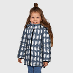Куртка зимняя для девочки Падающие капли воды, цвет: 3D-черный — фото 2