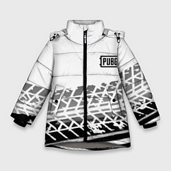 Куртка зимняя для девочки PUBG online game, цвет: 3D-светло-серый