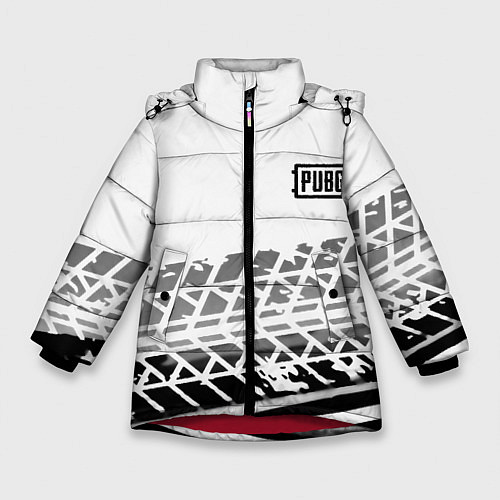 Зимняя куртка для девочки PUBG online game / 3D-Красный – фото 1