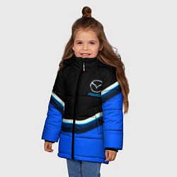 Куртка зимняя для девочки Mazda sport brend car, цвет: 3D-черный — фото 2