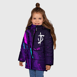 Куртка зимняя для девочки Doom neon gaming, цвет: 3D-черный — фото 2