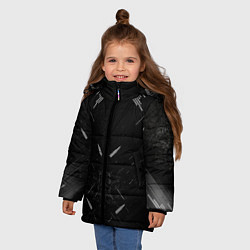 Куртка зимняя для девочки Летящие пули, цвет: 3D-светло-серый — фото 2
