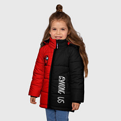 Куртка зимняя для девочки Among us mobile game, цвет: 3D-красный — фото 2