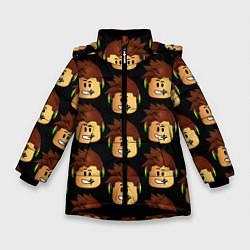 Куртка зимняя для девочки Игра Роблокс, цвет: 3D-черный
