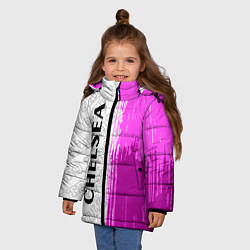 Куртка зимняя для девочки Chelsea pro football по-вертикали, цвет: 3D-черный — фото 2
