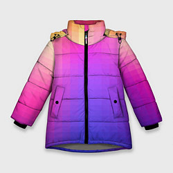Куртка зимняя для девочки Gradient 8-bit, цвет: 3D-светло-серый