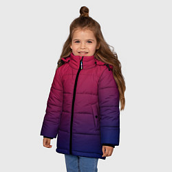 Куртка зимняя для девочки Gradient red-blue, цвет: 3D-красный — фото 2