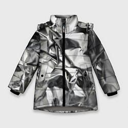 Куртка зимняя для девочки Фольгой обмотанный, цвет: 3D-светло-серый