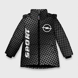 Куртка зимняя для девочки Opel sport carbon, цвет: 3D-черный