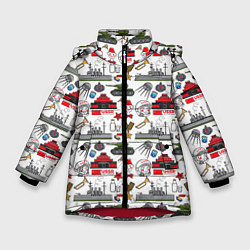 Куртка зимняя для девочки CCCP, цвет: 3D-красный