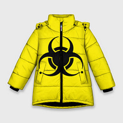 Зимняя куртка для девочки Warning Danger Опасность паранормальных существ