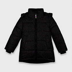 Куртка зимняя для девочки Чёрный в мелкую крапинку, цвет: 3D-черный