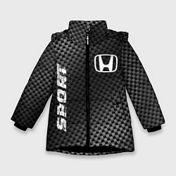 Куртка зимняя для девочки Honda sport carbon, цвет: 3D-черный