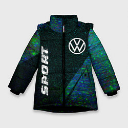 Зимняя куртка для девочки Volkswagen sport glitch blue