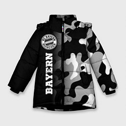 Куртка зимняя для девочки Bayern sport на темном фоне по-вертикали, цвет: 3D-черный
