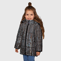 Куртка зимняя для девочки Ствол дерева, цвет: 3D-черный — фото 2