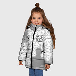 Куртка зимняя для девочки Bayer 04 sport на светлом фоне вертикально, цвет: 3D-черный — фото 2