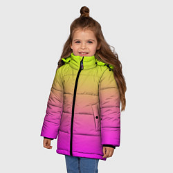 Куртка зимняя для девочки Градиент яркий, цвет: 3D-светло-серый — фото 2