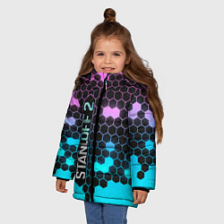 Куртка зимняя для девочки Hexagon - Standoff 2, цвет: 3D-черный — фото 2