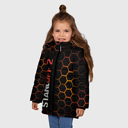 Куртка зимняя для девочки Соты - Standoff 2, цвет: 3D-светло-серый — фото 2