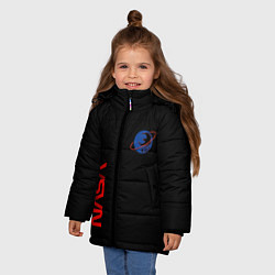 Куртка зимняя для девочки Nasa космический бренд, цвет: 3D-черный — фото 2