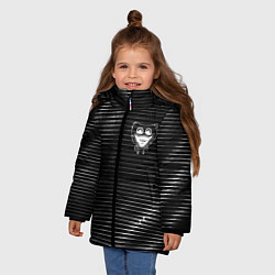 Куртка зимняя для девочки Poppy Playtime metal game lines, цвет: 3D-черный — фото 2