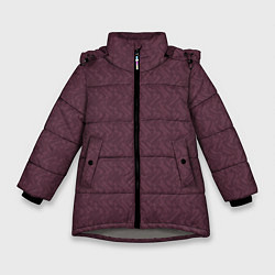 Зимняя куртка для девочки Тёмный красный текстура
