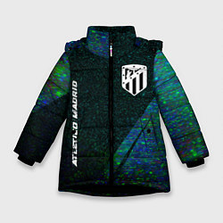 Зимняя куртка для девочки Atletico Madrid glitch blue