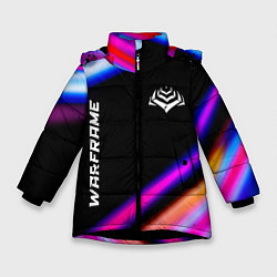 Куртка зимняя для девочки Warframe speed game lights, цвет: 3D-черный