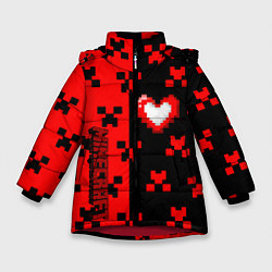 Куртка зимняя для девочки Minecraft games, цвет: 3D-красный