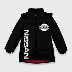 Зимняя куртка для девочки Nissan logo white auto