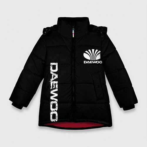 Зимняя куртка для девочки Daewoo logo white / 3D-Красный – фото 1