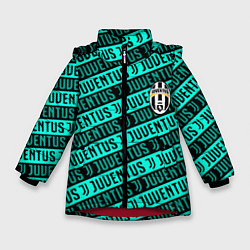 Куртка зимняя для девочки Juventus pattern logo steel, цвет: 3D-красный