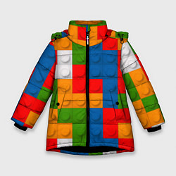 Зимняя куртка для девочки Блоки цветового конструктора