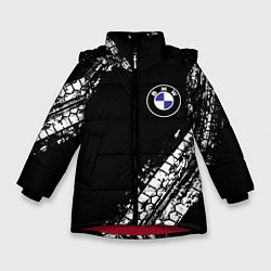 Зимняя куртка для девочки BMW : автомобильные текстуры шин