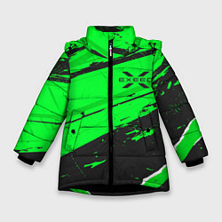 Куртка зимняя для девочки Exeed sport green, цвет: 3D-черный