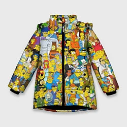 Куртка зимняя для девочки Simpsons Stories, цвет: 3D-черный