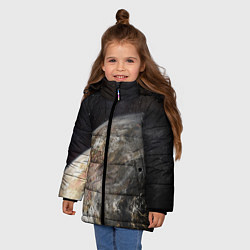 Куртка зимняя для девочки Плутон, цвет: 3D-черный — фото 2