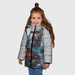 Куртка зимняя для девочки Witcher, цвет: 3D-черный — фото 2