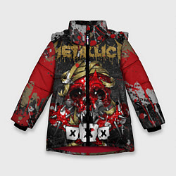 Куртка зимняя для девочки Metallica XXX, цвет: 3D-красный