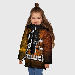 Куртка зимняя для девочки Metallica: James Hetfield, цвет: 3D-черный — фото 2