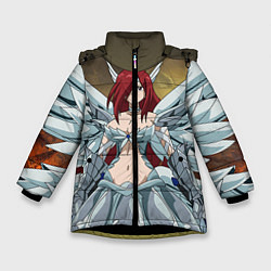 Куртка зимняя для девочки Fairy tail, цвет: 3D-черный