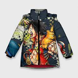 Куртка зимняя для девочки One Piece, цвет: 3D-красный